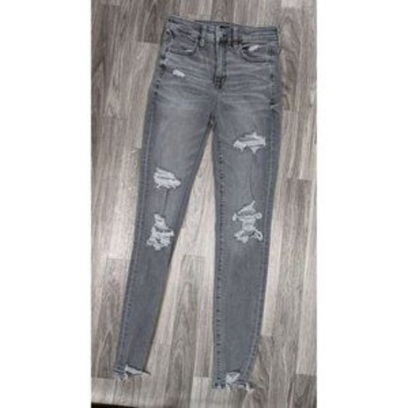 AE NE(X)T LEVEL SUPER HIGH-WAISTED JEGGING Lighting Gray - Picture 2 of 3